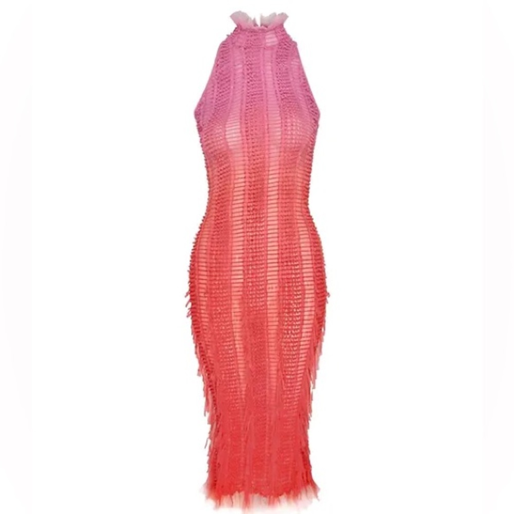 ROBERTA EINER  ANGEL FIREBIRD MIDI DRESS Women’s Size M/L